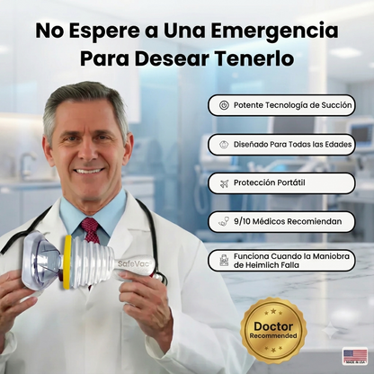 Safevac®  Dispositivo de Emergencia para Asfixia Familiar