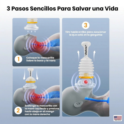 Safevac®  Dispositivo de Emergencia para Asfixia Familiar